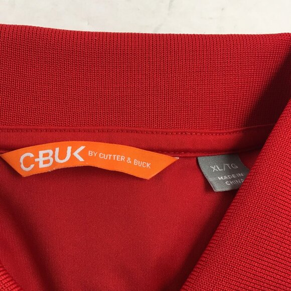 CBUK CUTTER & BUCK RED AND BLACK LIGHTWEIGHT GOLF POLO MENS XL - Picture 4 of 4